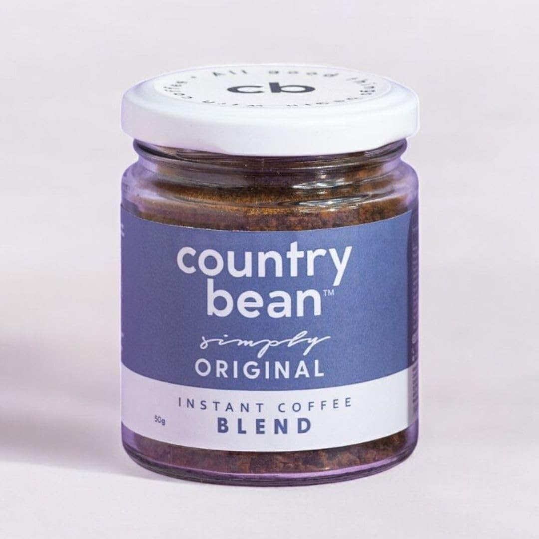 Country Bean Original Instant Coffee I Blend I 50g - Makes 40 Cups I No Added Sugar I 100% Strong Coffee Powder