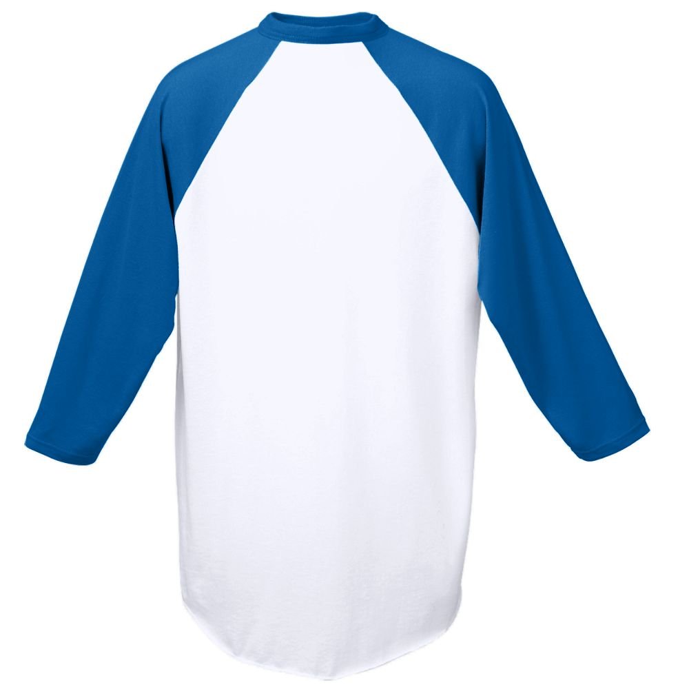 Augusta Sportswear Men's Standard Baseball Jersey, White/Royal, 3X-Large