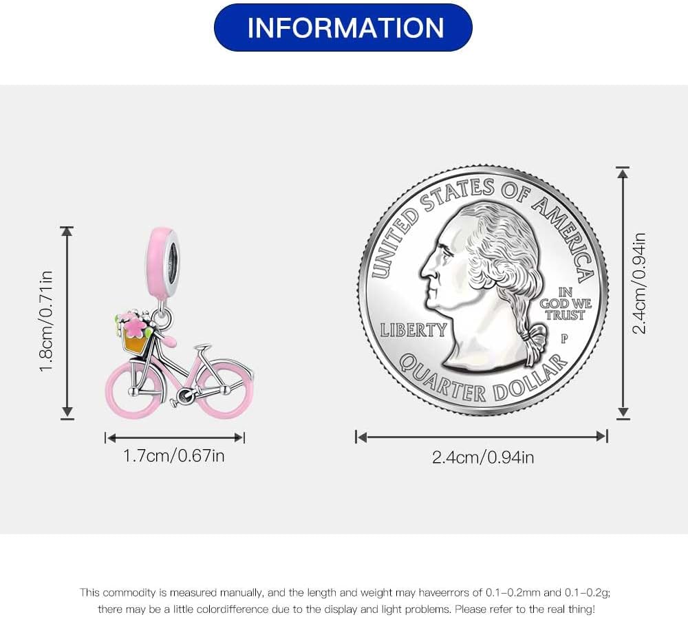 Travel Holiday 925 Sterling Silver Charms for Bracelets and Necklace Dangle Pendants Airplane Passport Globe Slippers Bead Jewelry Present for Women Family Friends - Image 5