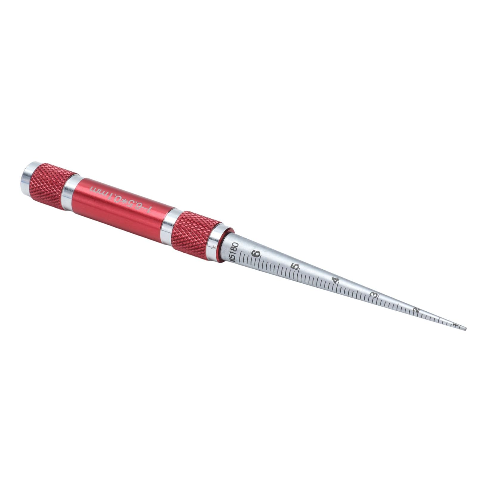 Calibre de apertura de acero inoxidable, regla de agujero cónico, herramienta de medición de diámetro interior de 1 a 6,5 mm