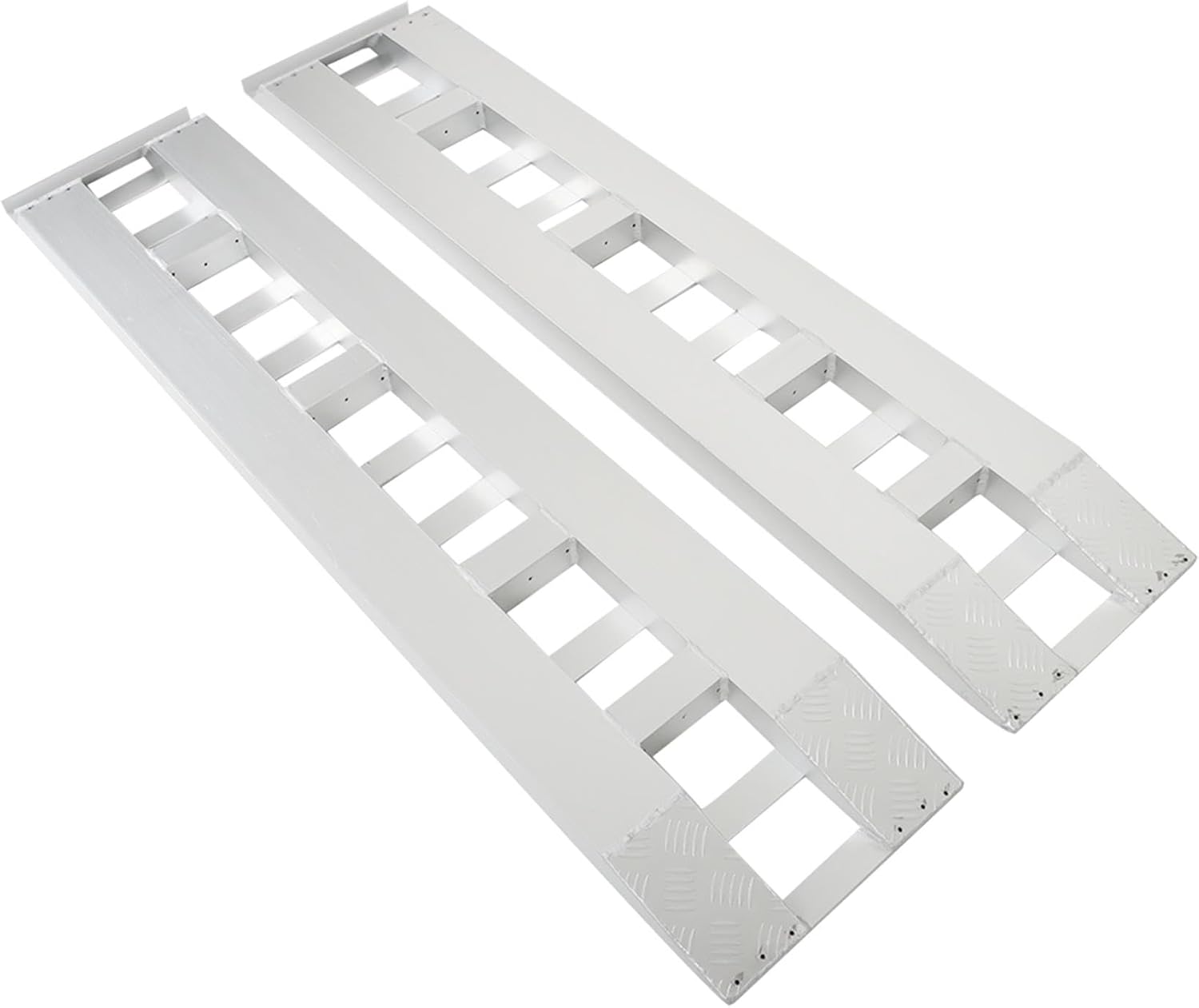 labwork 1 Pair 72 inch X 14 inch Aluminum Ramps Trailer Ramps 6500LBS Capacity for Car Trailer Truck ATV - Hook Ramp Attachment End