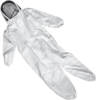 NOLITOY Terno De Apicultura Jaqueta Branca Jaqueta De Apicultura Roupa Branca Roupas De Apicultor Jaquetas De Abelha Com Capuz Terno De Abelha De Segurança Protetor