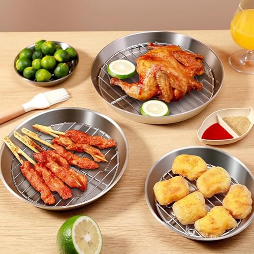 Moules de cuisson pour four en acier inoxydable avec support pour dinde, bœuf et rôti - 3