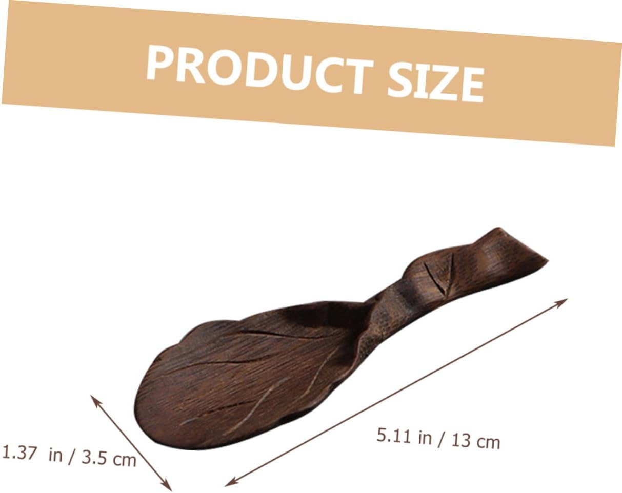 Handmade Carved Tea Spoon Tea Scoop Smooth Polished Surface Practical Measuring Tool Salt Powder for Home Restaurant Use