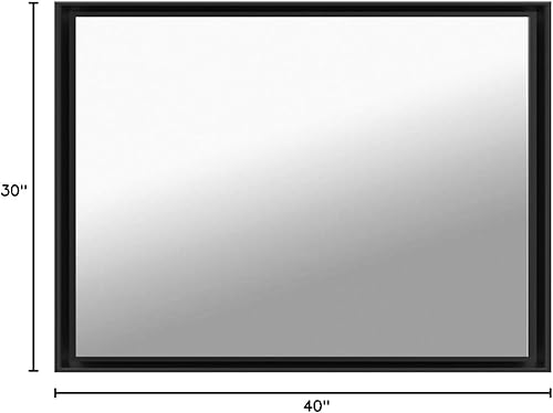 Miniatura 9 de Espejos de baño de 40 x 30 pulgadas para pared, espejo de baño negro, espejo de pared para baño con marco de metal de aleación de aluminio