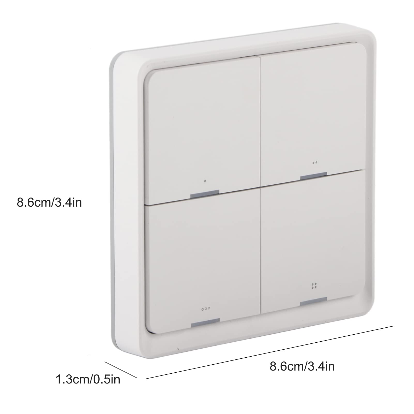 ZigBee Wireless Remote Interruttore intelligente Installazione senza cablaggio 4WAY Smart Pannello Muro Controllo telecomando per tende a luci Scene del condizionatore d'aria