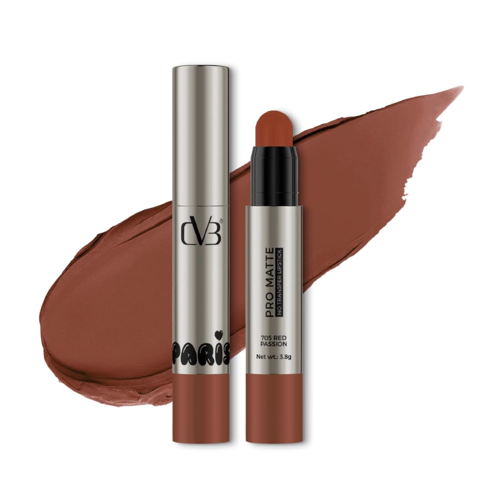 CBV C267 Paris Pro Matte Lipstick 3.8gm - No Transfer Waterproof Longstay Smudge Proof (Belgian Brown)-image-27