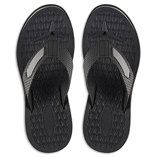 Image of MALIDA Mens Flip Flops Non-Slip Bathroom Shower Shoes Cushion foam Indoor and Outdoor Thong Sandals