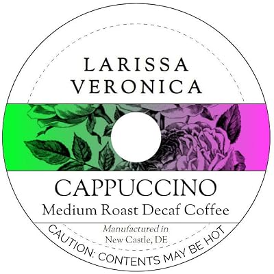 Cappuccino Medium Roast Decaf Coffee (Single Serve K-Cup Pods) (Gourmet, Naturally Flavored, Whole Coffee Beans) (12 pods, ZIN: 571721)
