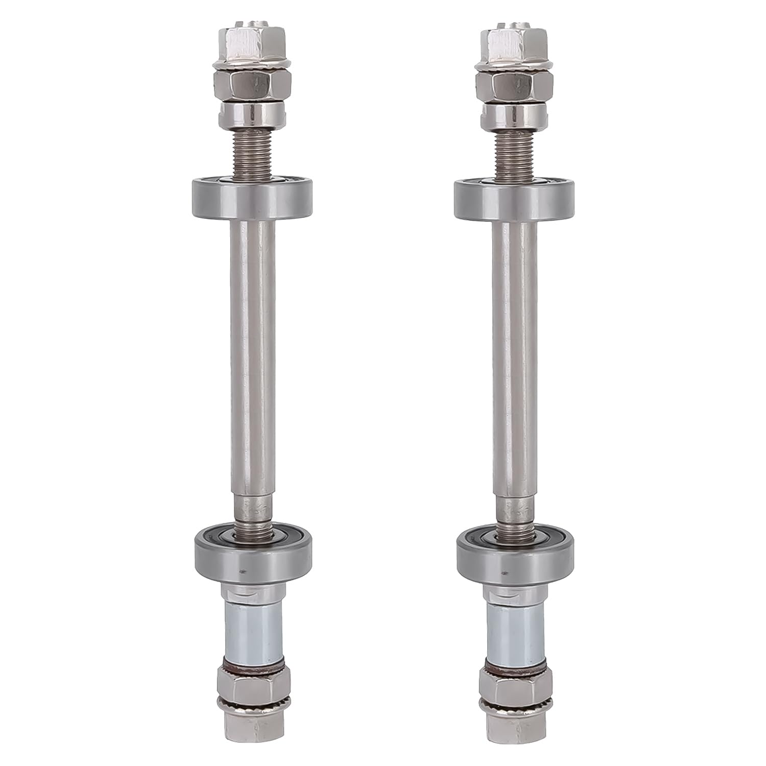 Bike Hub Axle, 140mm/180mmMetal Bicycle Wheel Hub Axle Front Rear Solid Shaft Lever Quick Release Bicycle Hub for Mountain MTB Bike (Rear*2pcs)