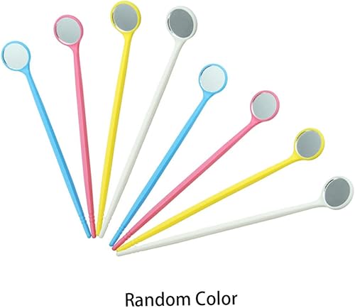 Miniatura 8 de Espejo dental desechable, 100 unidades de cuidado bucal, limpiador de dientes de boca, removedor de placa de hilo dental, blanqueamiento dental para