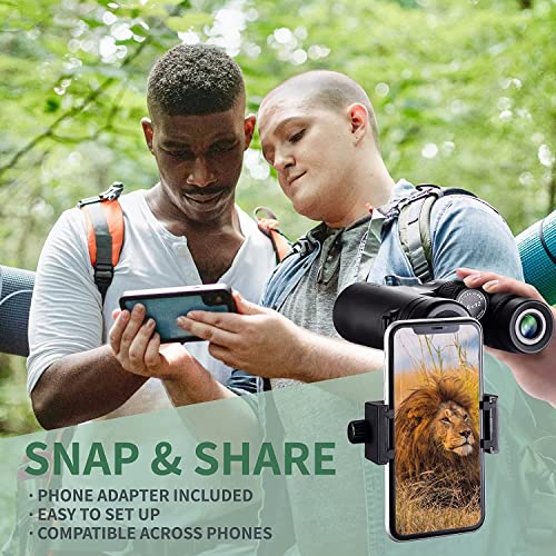 Gosky 10x42 Roof Prism Binoculars for Adults, HD Professional Binoculars for Bird Watching Travel Stargazing Hunting Concerts Sports-BAK4 Prism FMC Lens-with Phone Mount Strap Carrying Bag - Image 4