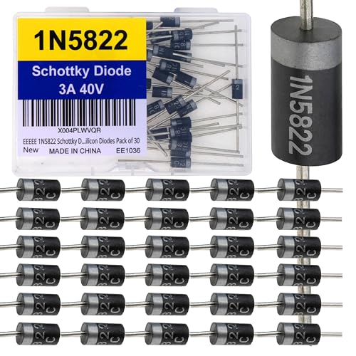 EEEEE 1N5822 Schottky Diode (30pcs) 3A 40V 40 Volt 3 AMP IN5822 5822 Electronic Silicon Diodes