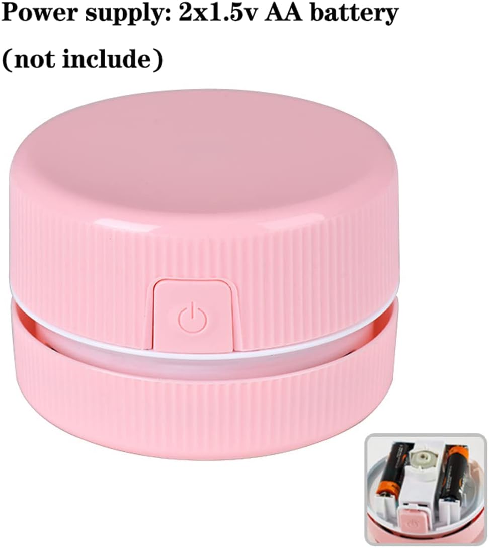 Huacan Diamond Painting Accessories Vacuum Cleaner Mini Desktop Sweeper Organizer Stray Drill Clean Diamond Art,Pink