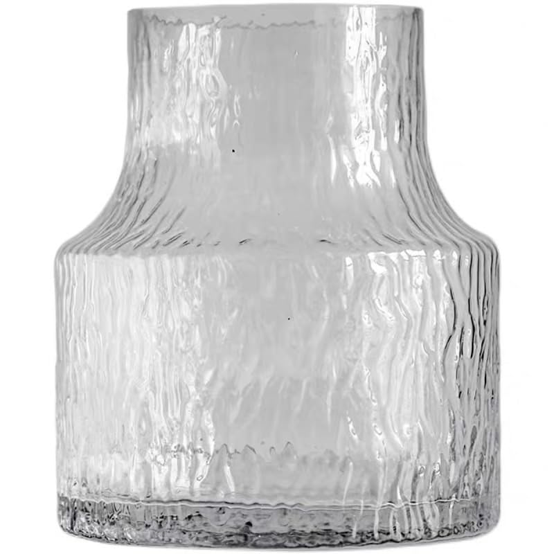 Jarrón Jarrón de Vidrio Transparente Simple con Flores Frescas en Agua, jarrón de Flores Decorativo, Adornos de arreglos Florales de Mesa Jarrón de Cerámica(A)