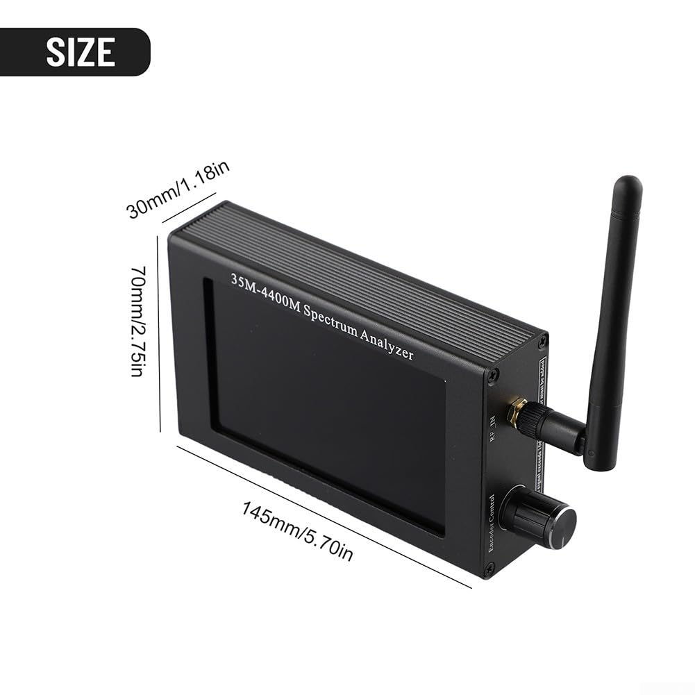 Handgehaltener Spektrumanalysator 35M-4400MHz Mit 4.3 Zoll TFT LCD Farbdisplay Und Aluminiumgehäuse