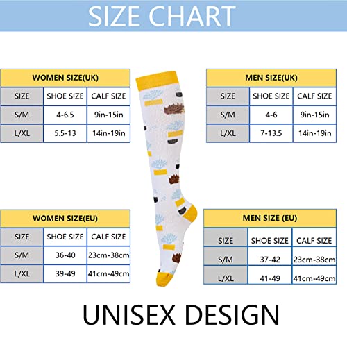 LEOSTEP Compression Socks for Men & Women (4Pair) Non-Slip Long Tube Stocking Ideal for Running,Travel,Flight - Image 2