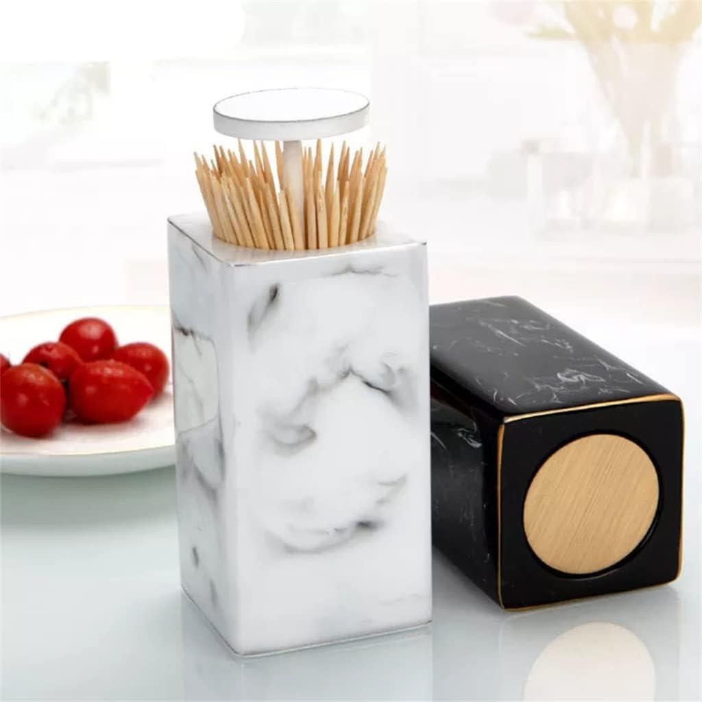 Toothpick Box, Toothpick Holder,Toothpick Dispenser,Household Toothpick Canister Cotton Swab Box Living Room Toothpick can Hotel Restaurant