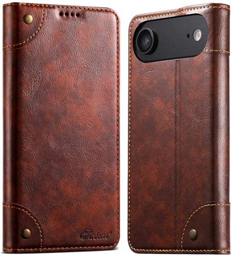SINIANL for iPhone 17 Air Wallet Case with Card Holder, Khaki