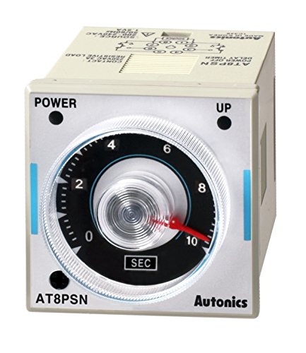 AUTONICS AT8PMN-6(100-120VAC) Timer, Multi-Range-Minutes, DPDT, 8-PIN (Socket REQ'D), 100-120VAC, True Power Off-DELAY, Analog