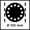 Einhell Eksantrik Zımpara TC-RS 425 E (425 W, Ø 125 mm zımpara diski, P60, P80, P120 zımpara kağıdı dahil) – 4462005