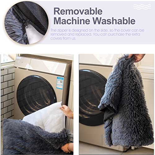 40x27x4in Washable Plush Dog Bed Crate Pad for Medium Large Dog with Removeable Cover, Ultra Soft Machine Washable… - Image 5