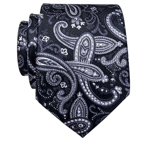 Image of YourTies Paisley Men's Necktie Woven Silk Floral Ties for Men Designer Formal Business Party Wedding