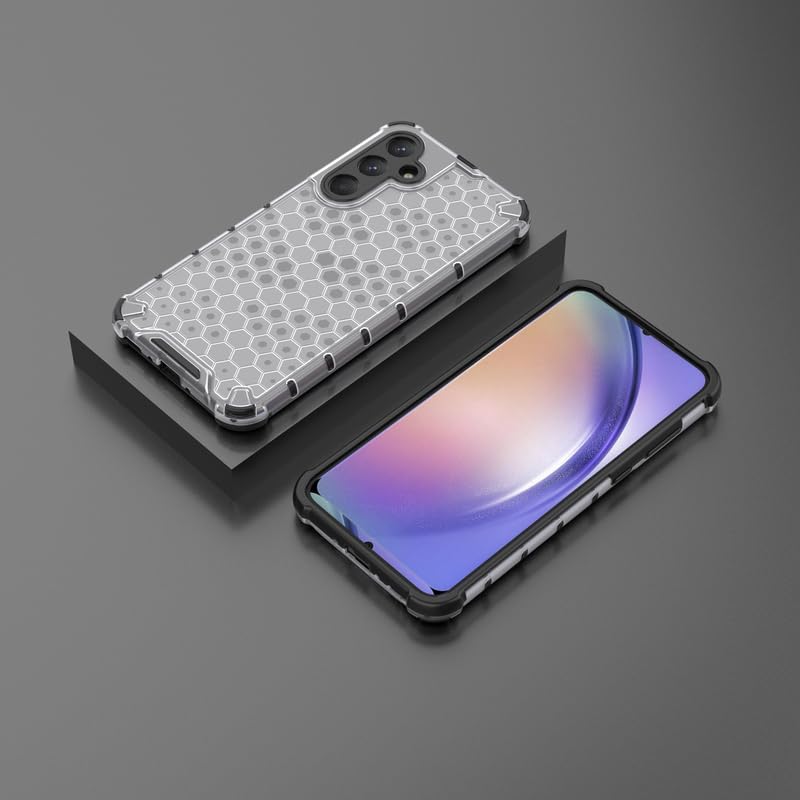 Image of Plastic Bumper Back Case Cover for Samsung Galaxy A35 5G (Transparent)