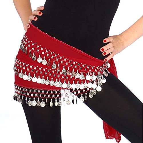 Belly Dance Plus Size Chiffon 3-Row Hip Scarf | TURKISTANI Plus - Main Image