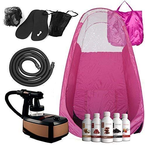 Aura Allure Spray Tanning Complete Kit with Pink Tent FREE Suntana Solutions