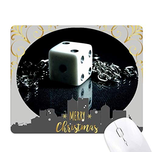 Tapis de souris Paris de nuit Noël en caoutchouc pour télétravail