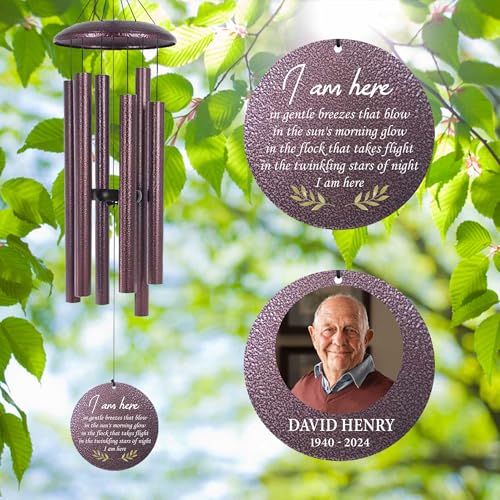 Image of ASTARIN Happy Retirement Gifts Wind Chimes, Personalized 30 inch Wind Chime for Teacher Coworkers Boss, Personalized Retire Gifts Deep Tone Windchime(Printing in Texas)