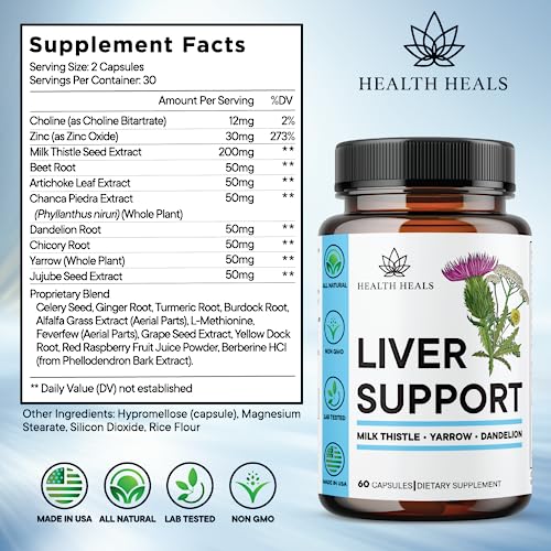 Liver Cleanse & Repair Formula - Herbal Liver Support Supplement with Milk Thistle Dandelion Root Turmeric, Artichoke Extract for Liver Health - 120 Count - Image 3