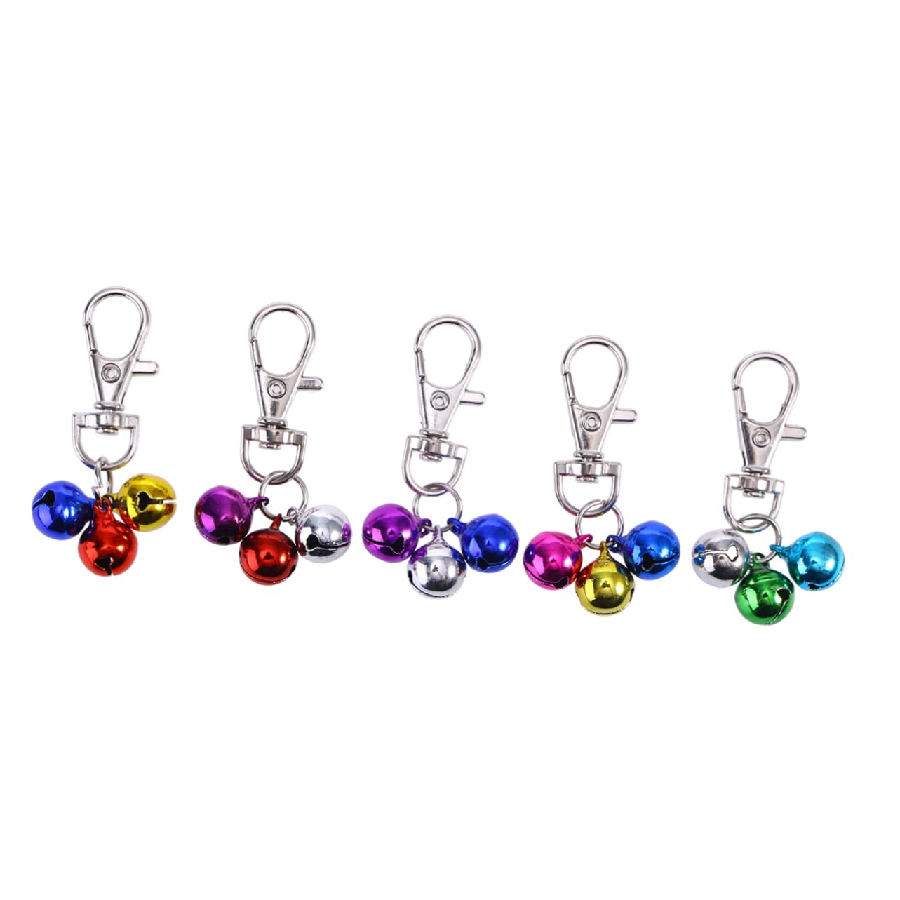 GRIRIW Dog Collars for Puppies 10pcs Assorted Bells Pet Bells Adorable Design for Walking Jogging and Photography Random Color