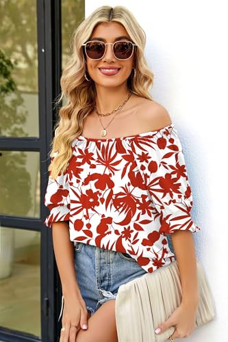 Image of WIHOLL Womens Short Sleeve Square Neck Summer Tops Dressy Casual Blouses Trendy Clothes 2026