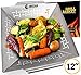 Cesta para parrilla vegetariana – Cesta para parrilla de verduras resistente para carne de pescado y camarones, apta para todas las parrillas, barbacoa y ahumadores, acero inoxidable, 12 pulgadas