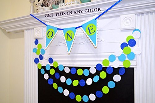I am one banner and garland set, Baby's 1st birthday party decor, lime green birthday banner, highchair banner, I am 1 birthday decor