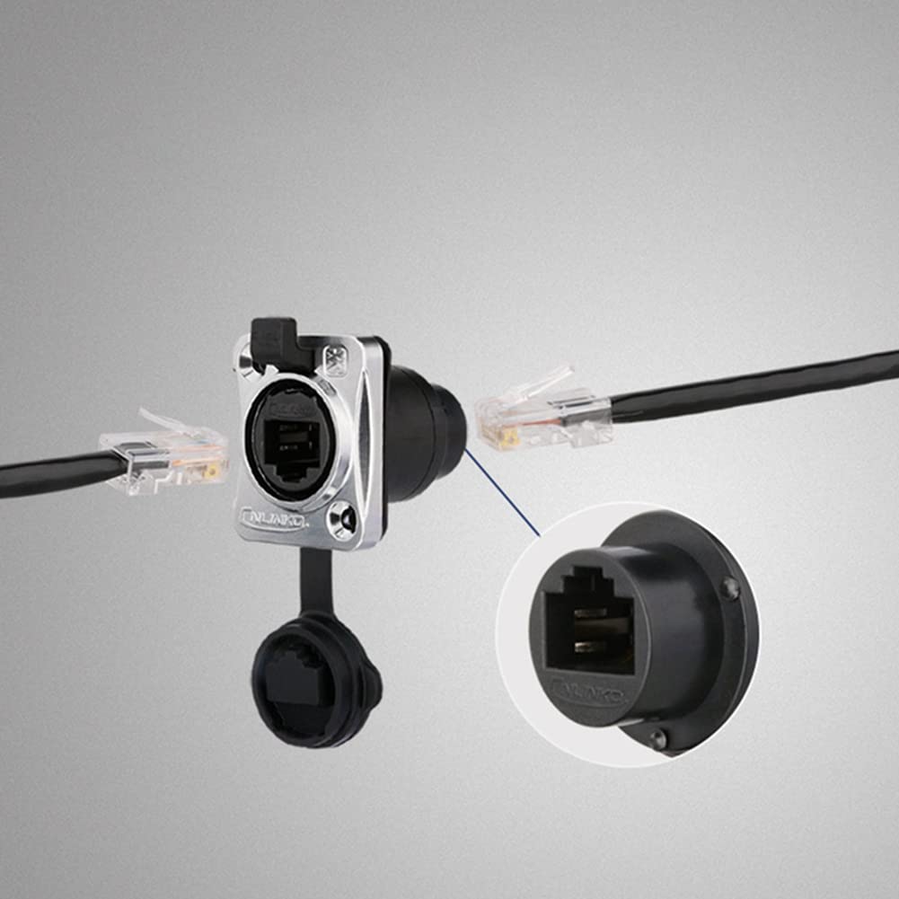 6X Connecteurs étanches Réseau RJ45 IP67 / Prise étanche RJ45 Ethernet + Prise étanche pour Ethernet Extérieur