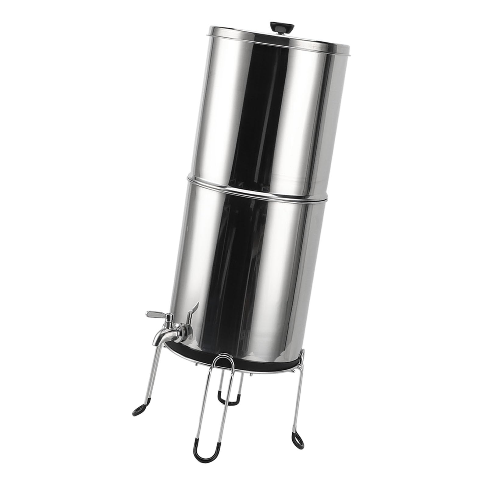 Struttura di Filtraggio dell'Acqua in Acciaio Inossidabile, Filtrazione a Gravità 2,9 GAL con Grande Capacità per Campeggio, Leggero e Portatile per Uso Versatile