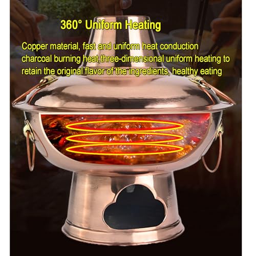 Olla caliente china de cobre estilo Beijing 38cm miniatura 5