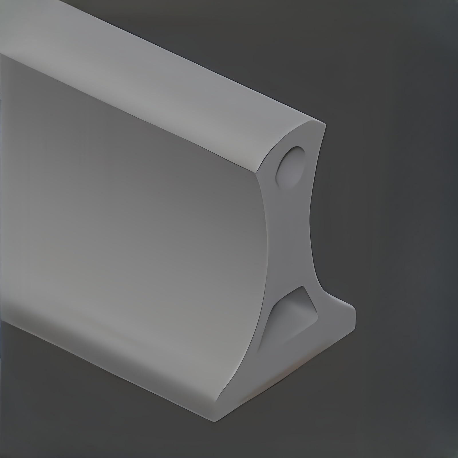 Coayuou Bathroom Water Stopper 60-400 cm Sealing Profile Shower Seals Ideal for Bath and Shower, Protects Against Flooding, Easy to Use (Grey, 350 cm)