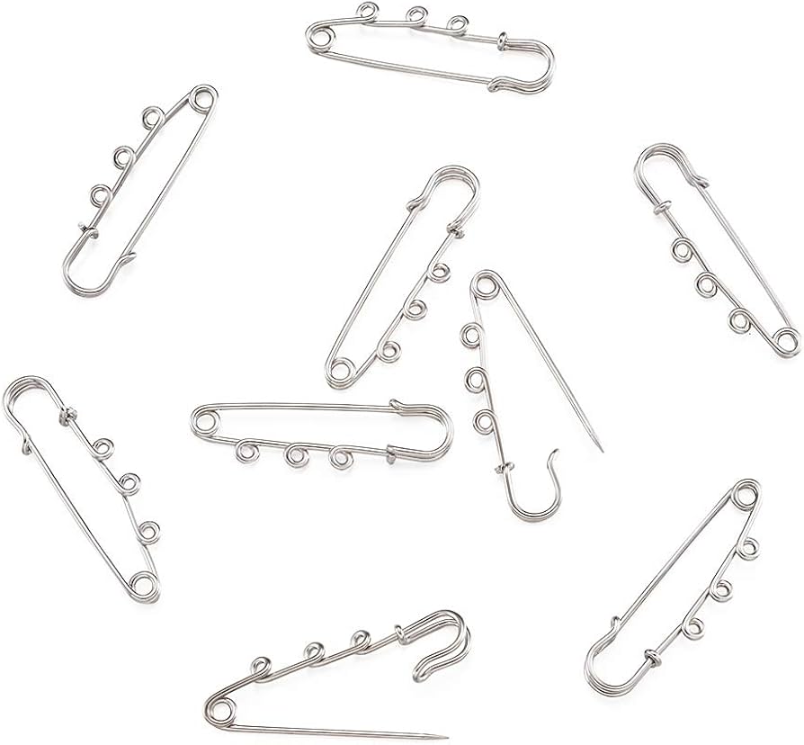 Amazon.co.jp: 10本 52mm 鉄製 安全ピン キルトピン 3カン付き
