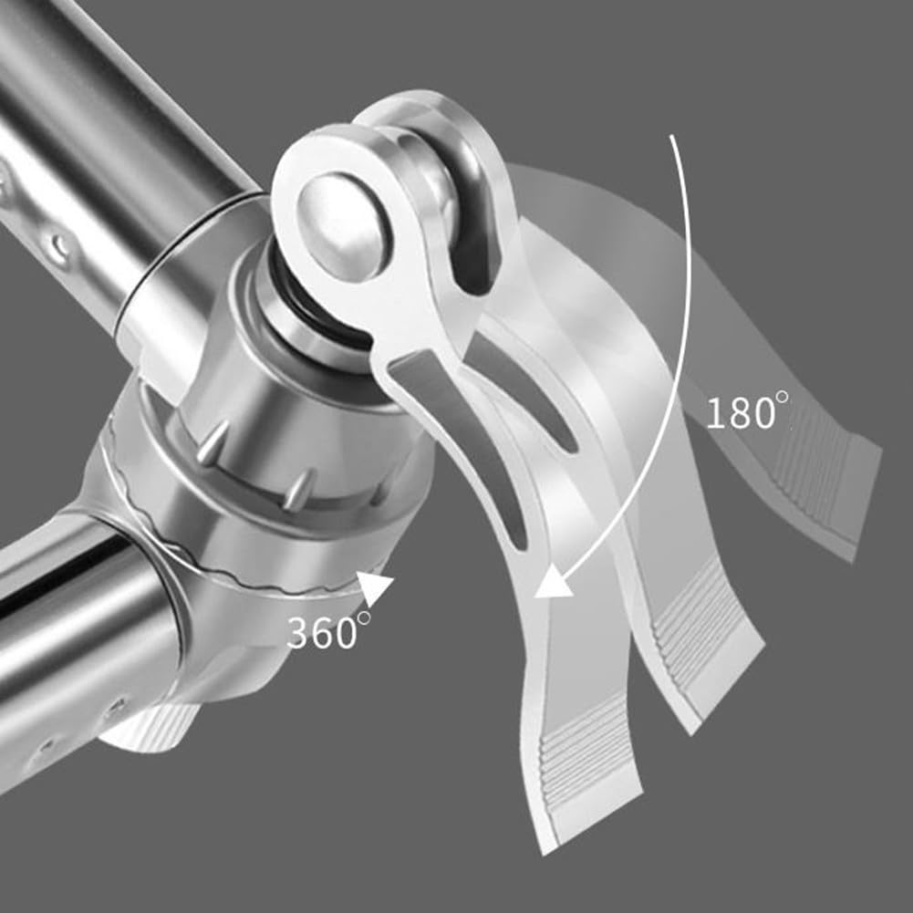 Soporte para paraguas, soporte de aleación giratorio de 360° para bicicleta, motocicleta, silla de ruedas, cochecito, se adapta a tubos de 20-25 mm