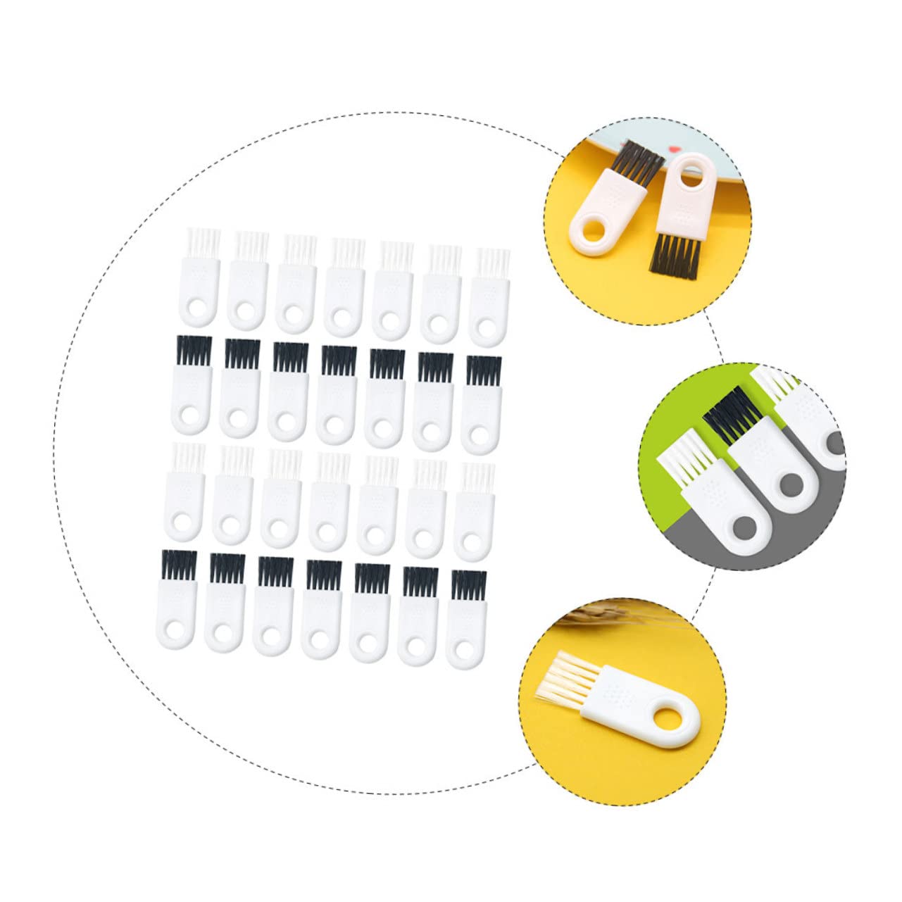 Gatuida 3sets Cleaning Tool Electric Shaver Cleaner Cleaning Brush Shaver Brush Razor Travel Shaving Set 30pcs*3