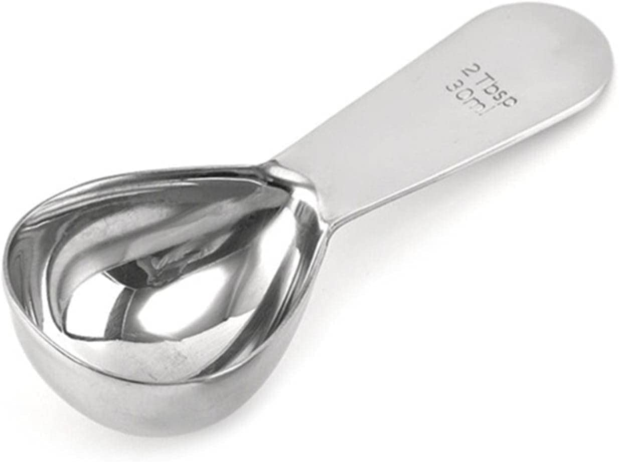 Löffel Restaurants 15/30ml Edelstahl Messkaffee Scoop Esslöffel Kurzer Griff Messlöffel Kaffee Tee Esslöffel Hause(30ml)