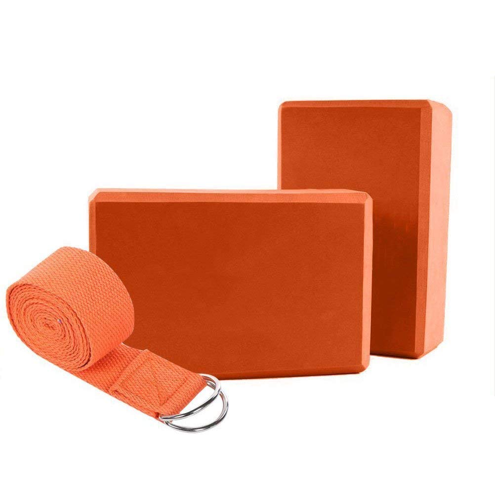 yoga Block (2 PC) - High Density EVA Foam Block to Support and Deepen Poses, Improve Strength and Aid Balance and Flexibility - Lightweight, Odor Resistant and Moisture-Proof with yoga belt (B07X45KLL4) Amazon Price History, Amazon Price Tracker