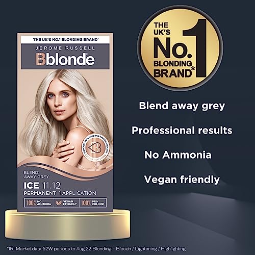 Jerome Russell Bblonde Ice Blonde Permanent Hair Colour – Full Grey Coverage Hair Dye Kit for Pre-Lightened & Blonde Hair, Ammonia Free Hair Dye with Brazil Nut oil - Image 3