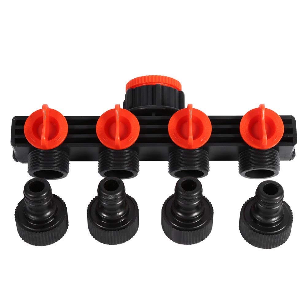 Vinanti 4 Way Faucet Connectors Hose Pipe Splitter Drip Irrigation Garden Watering Set of 1 (Multi Color) (B07W5QC7KP) Amazon Price History, Amazon Price Tracker