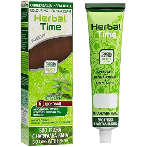 Herbal Time Natürliche Haarfarbe mit Henna Farbe Schokolade Nº 6 Cover