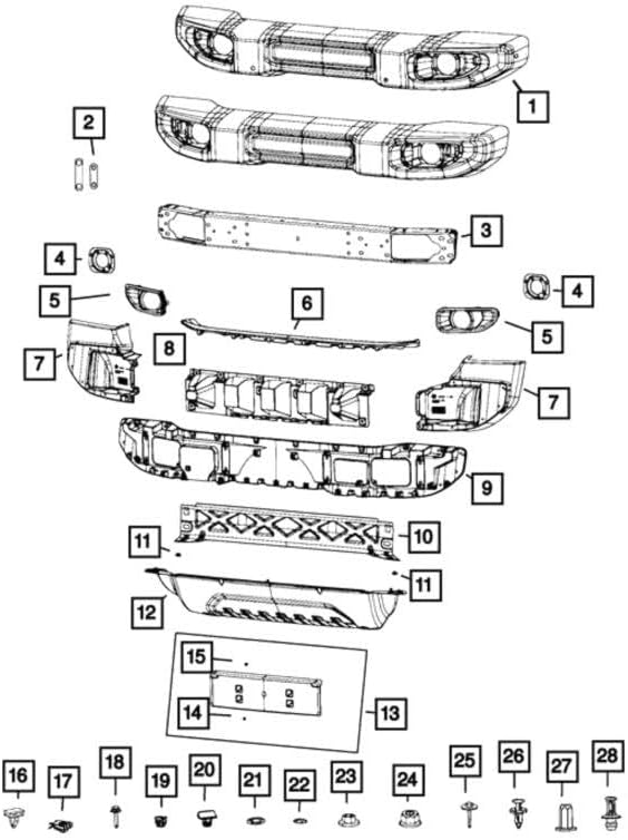 Mopar 6BU42RXFAC AIR DAM